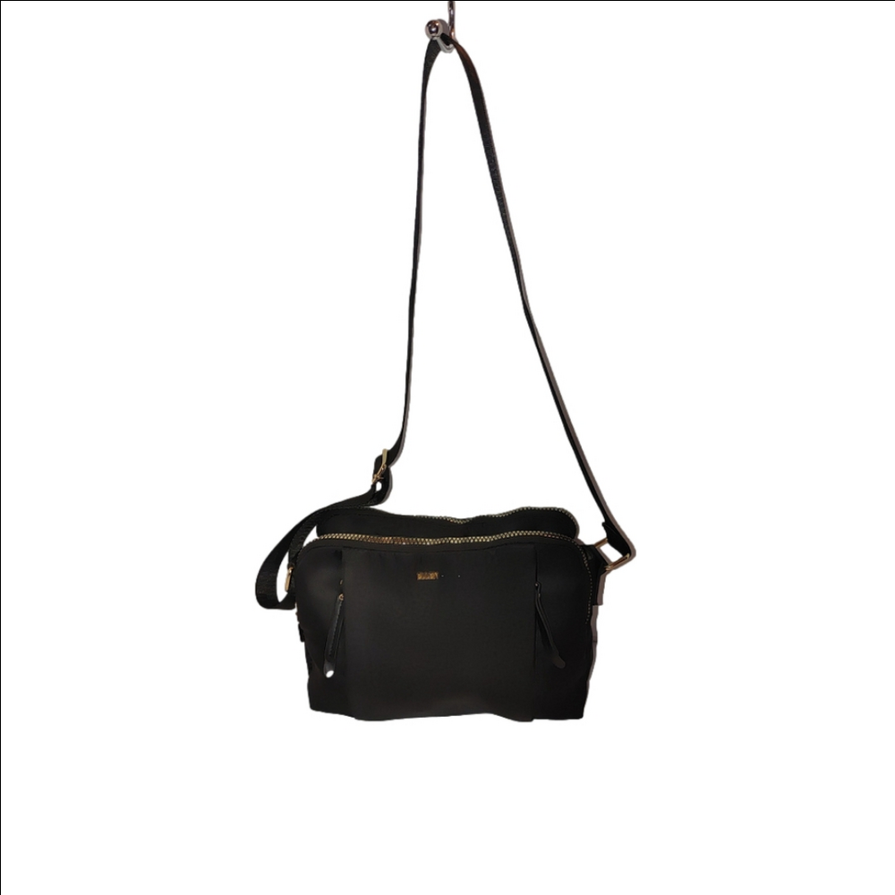 Ellen Tracy Nylon Crossbody with Gold Hardware